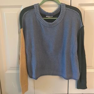 American Eagle cropped patchwork sweater